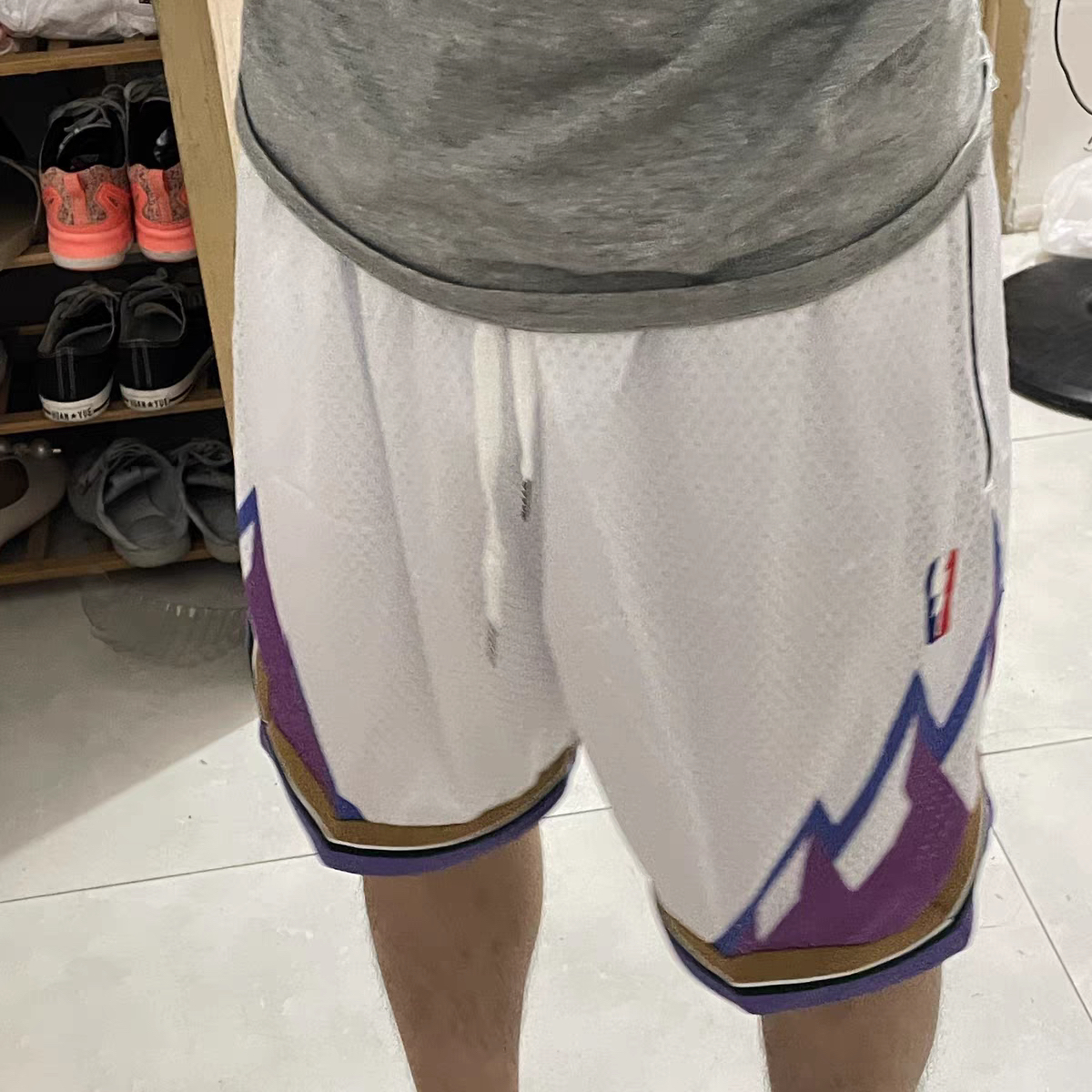 STNP篮球裤速干网眼运动美式双层拉链透气四分裤不过膝训练短裤