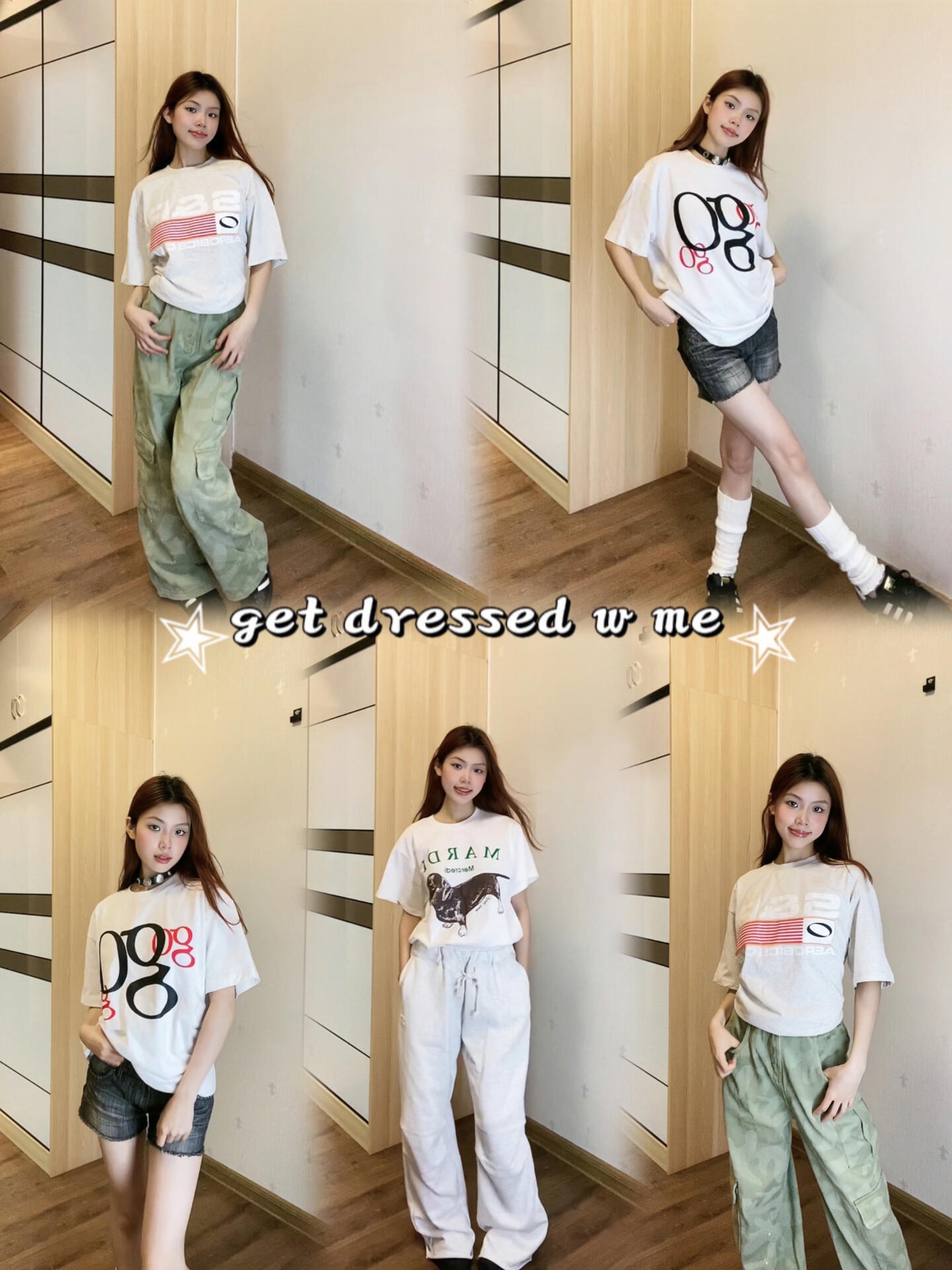✭outfits*3⁺₊夏日运动风🧊⚪️基础百搭T恤👚