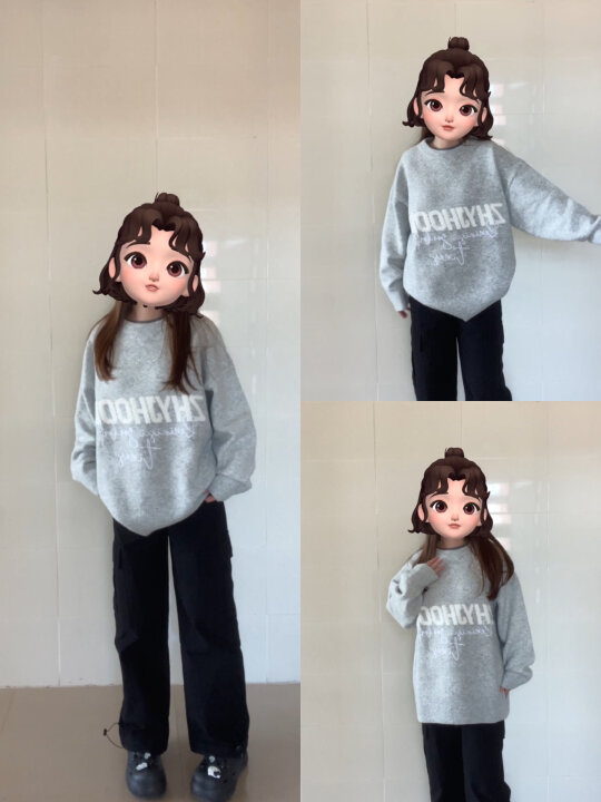 灰色连帽毛衣真的好慵懒˖✶ *🎹 ︎♪ ⋆꙳💭 ✜
