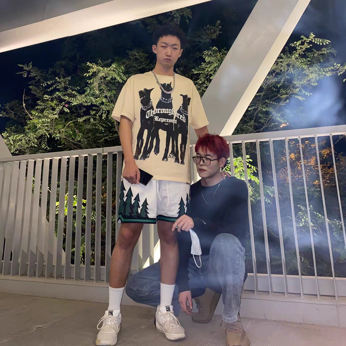 STNP森林狼队篮球运动短裤美式拉链双层四分裤速干透气跑步裤子
