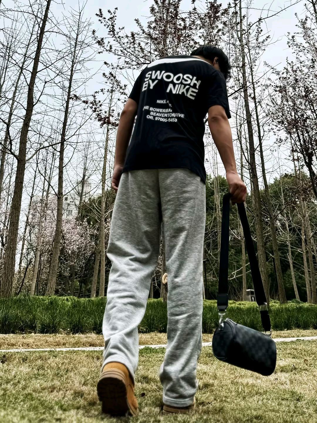🔥Nike健身训练舒适透气后背印花圆领短袖T恤👕
