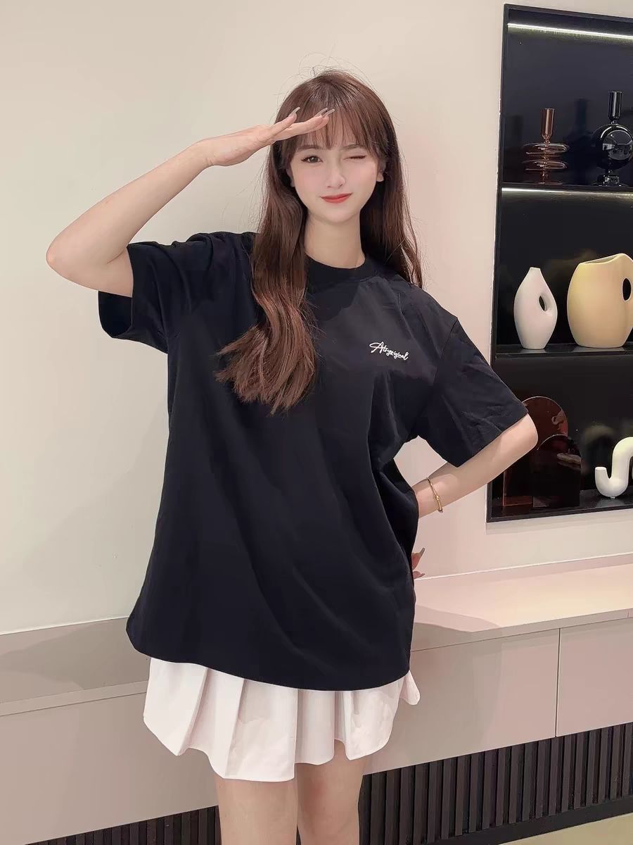 💫👕👕ATRY美式短袖花体LOGO前小标圆领刺绣T恤👕👕