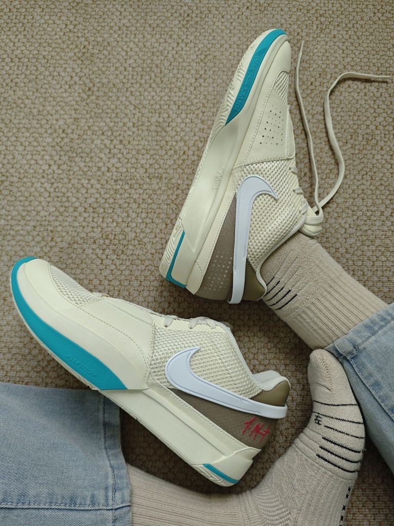 枪王Nike Ja 1 “EP” 莫兰特一代低帮 篮球鞋 黄蓝 开箱细节展示!