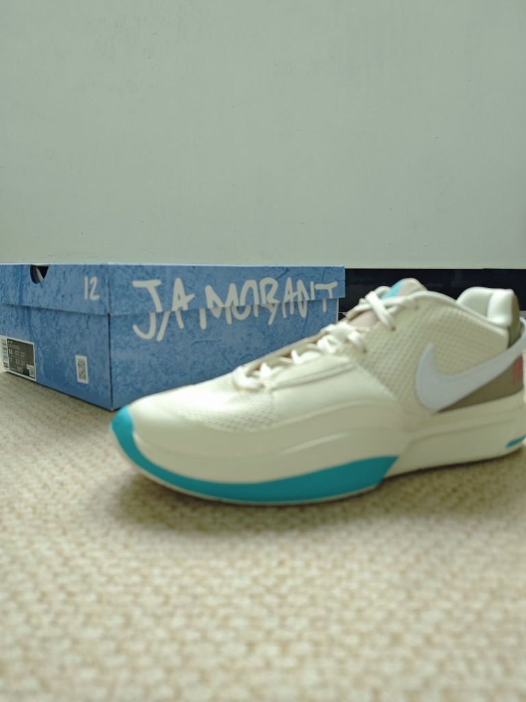 枪王Nike Ja 1 “EP” 莫兰特一代低帮 篮球鞋 黄蓝 开箱细节展示!