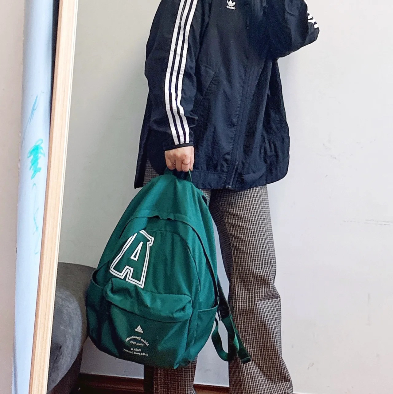终于等到你❗极简风抹茶绿书包🎒好百搭呀