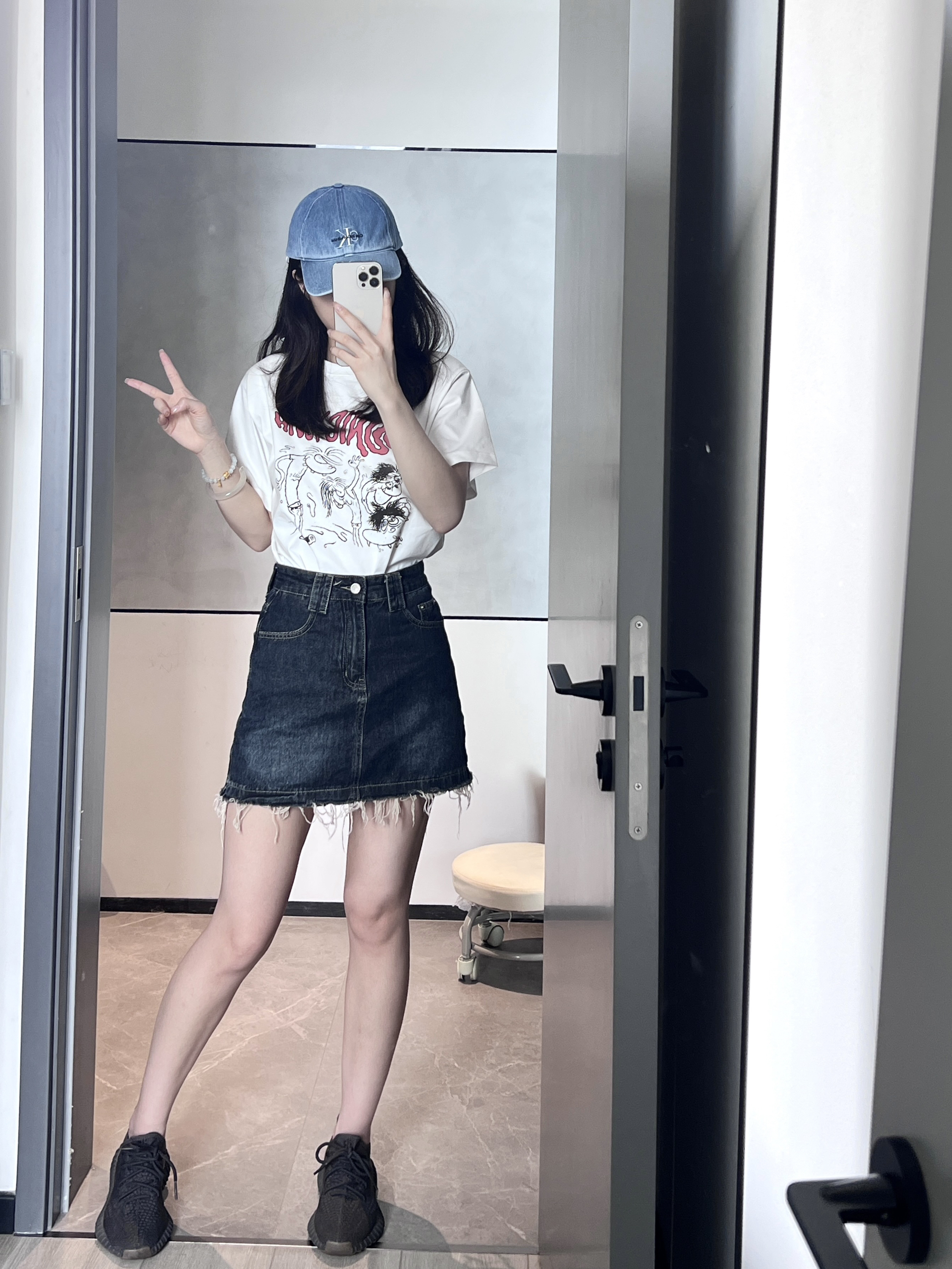 166/52分享今日百搭牛仔裙