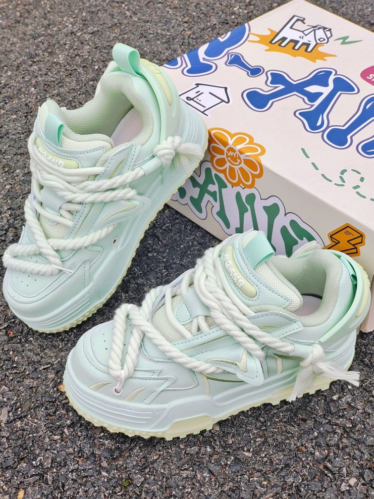 春夏配色薄荷绿板鞋,吼吼看!