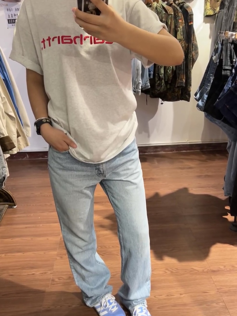 Ootd 刺绣字母T恤嘎嘎百搭