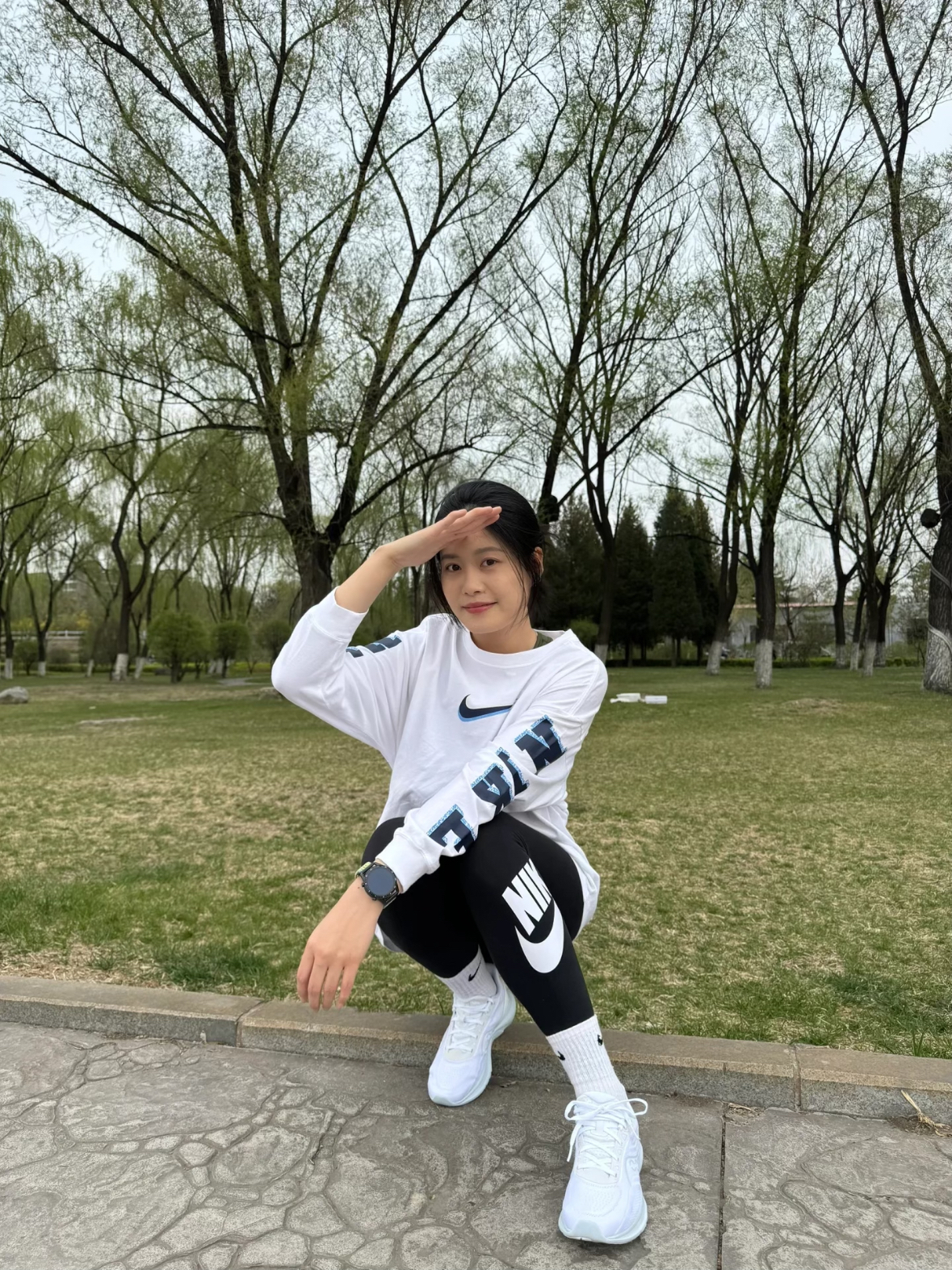 这款耐克的长袖 也太百搭啦