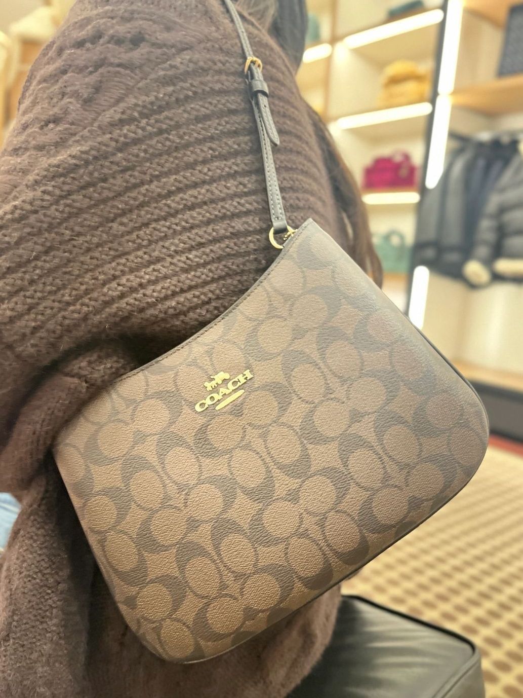 👜老花控必收！奥莱单肩斜挎手提包，时髦腋下新宠儿💫