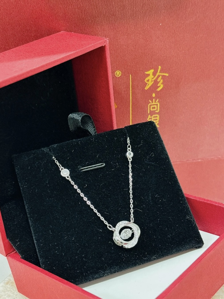 纯银宝石锁骨链谁还没有！