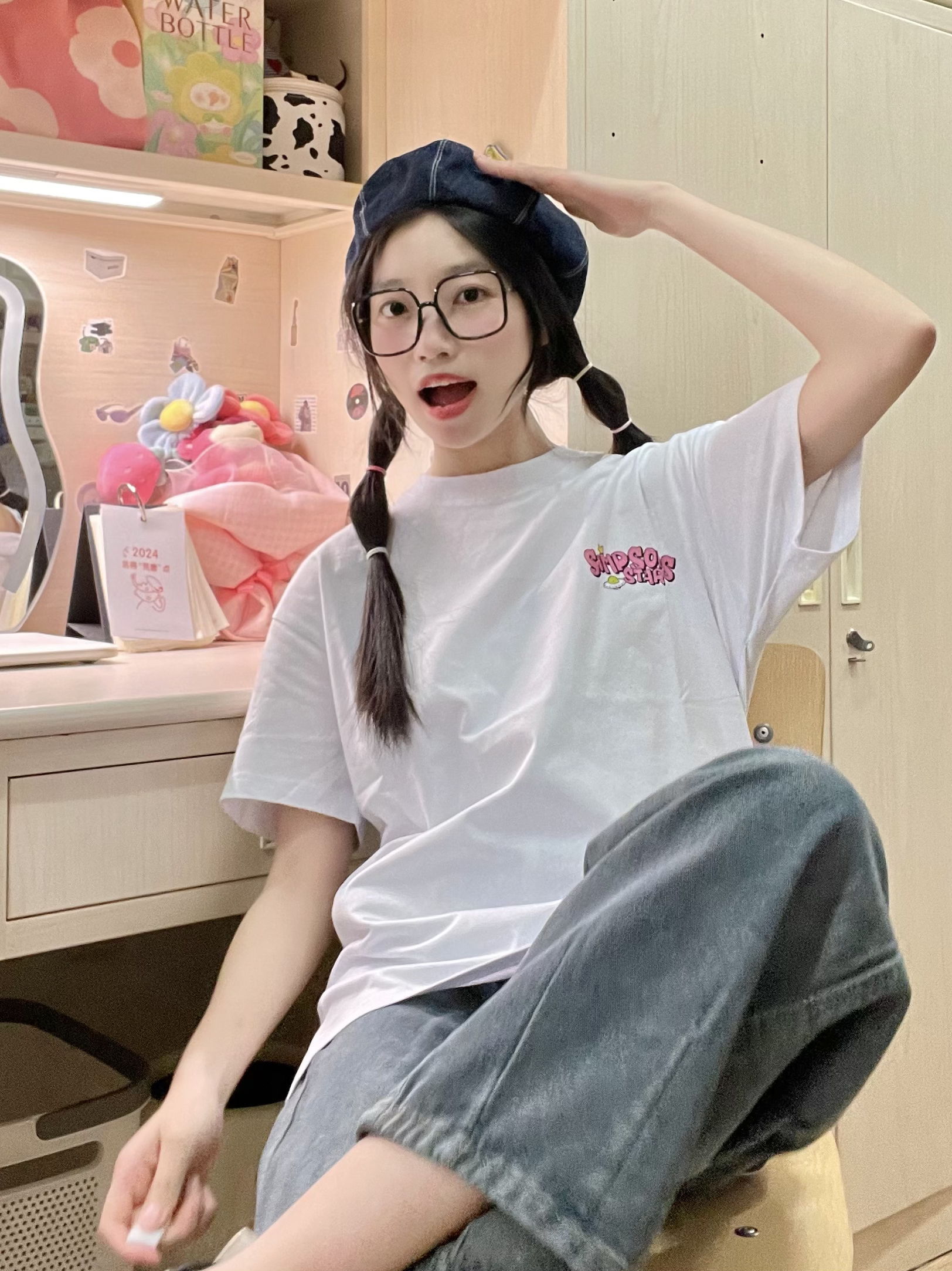 学生党夏日穿搭🤍这件短袖可爱到我心坎里了
