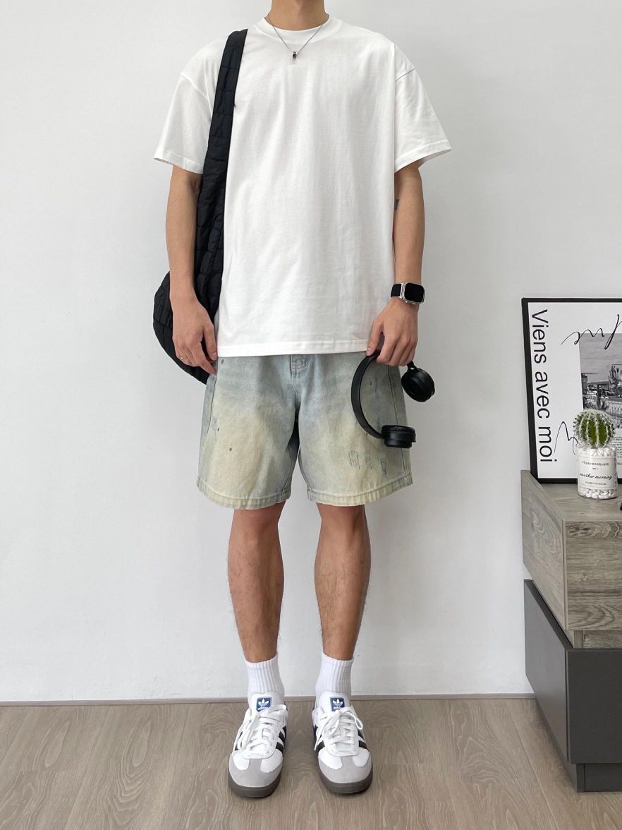 714street 2023SS 重磅纯色打底衫内搭短袖