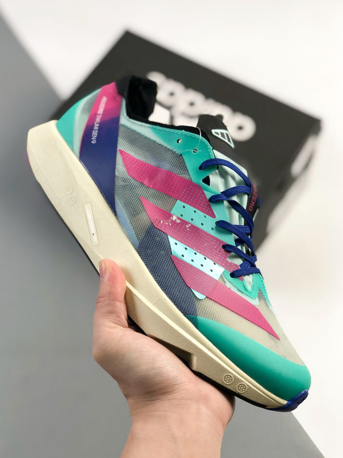 阿迪达斯adidas adizero BOSTON 11夏季透气网眼竞速跑鞋Boost 缓震底