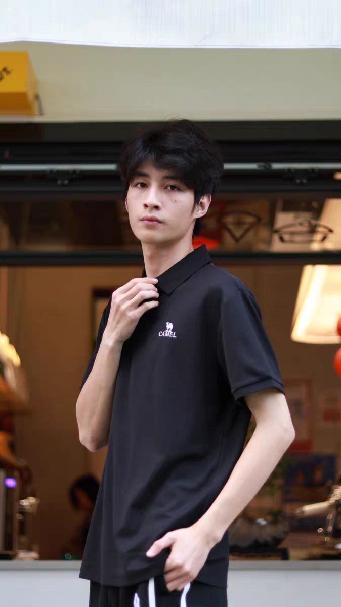 💥夏日必备！骆驼吸湿速干凉感透气纯色短袖翻领Polo衫👕
