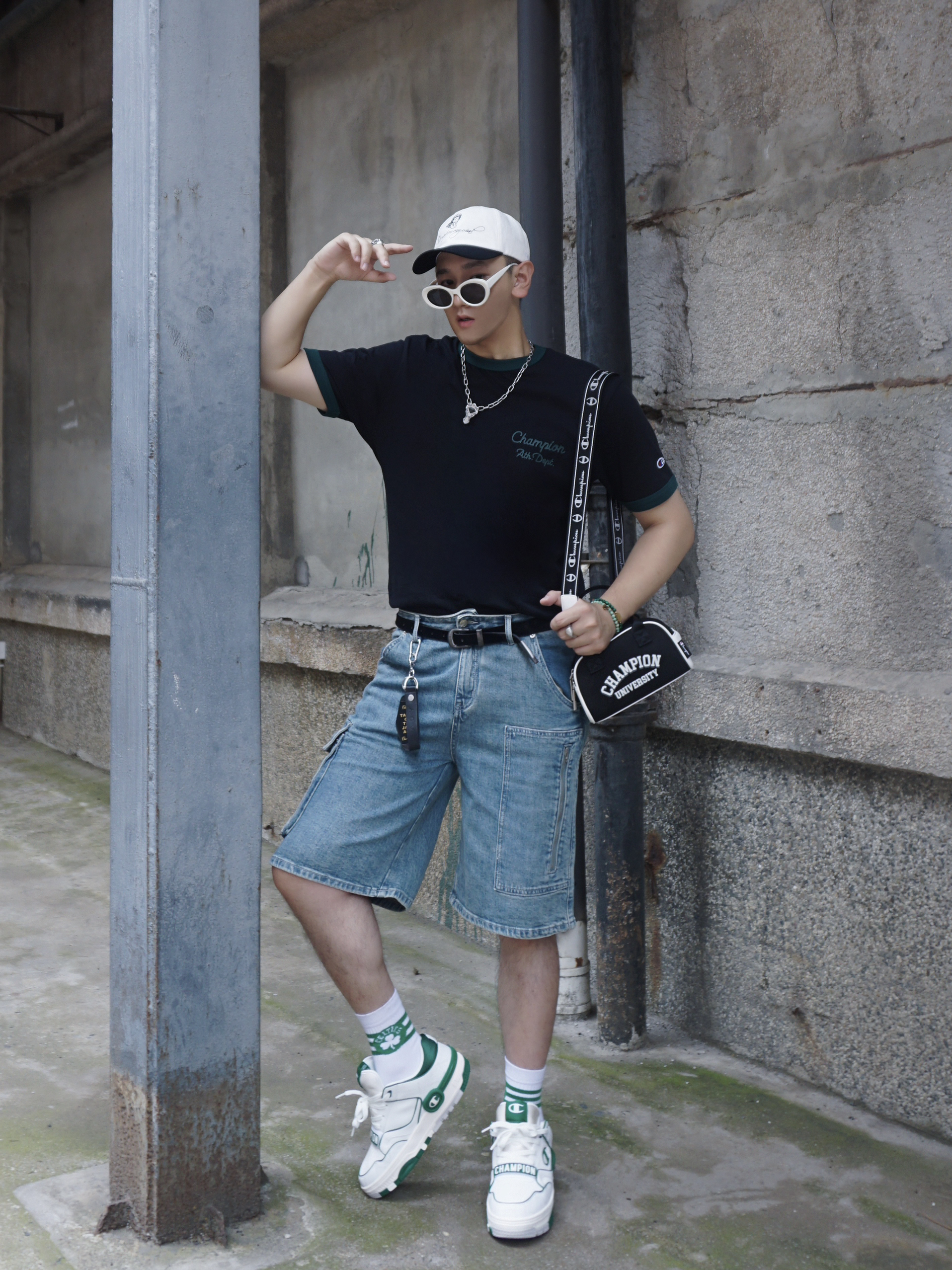 夏日白绿配🟢被女神夸校园清爽男友❕