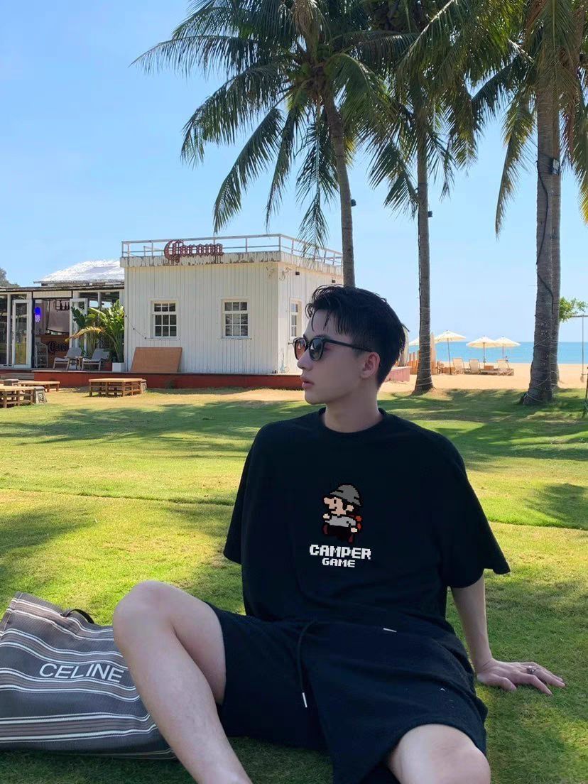 💥美式复古纯棉正肩圆领短袖T恤！一整个爱住的大动作！❤️