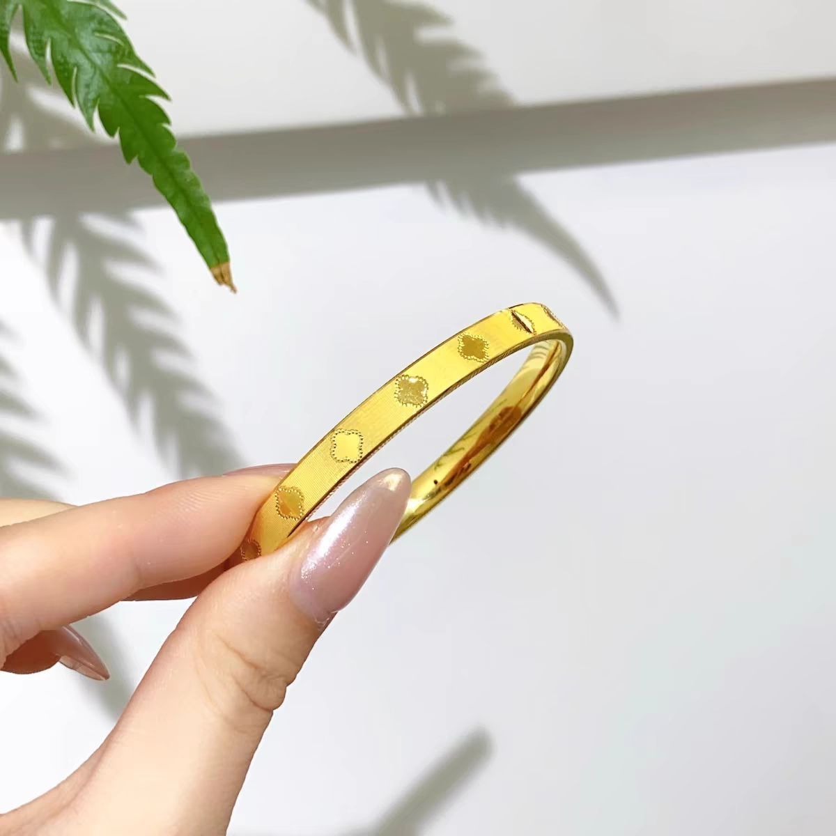 ✨四叶草宽版足金手镯✨