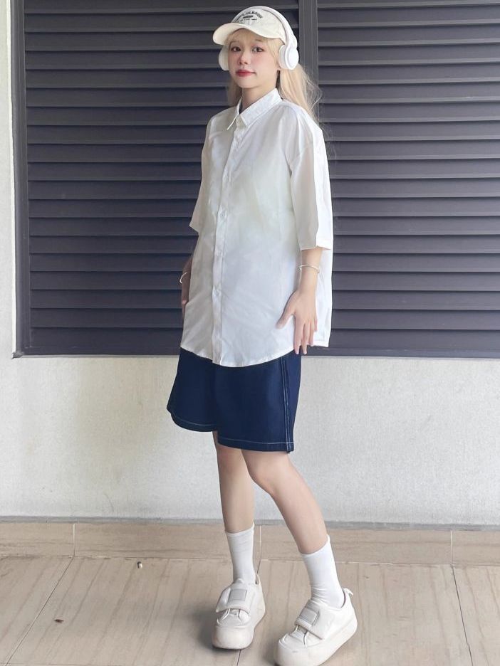 OOTD| 极简风短袖衬衫穿搭 绝绝子！