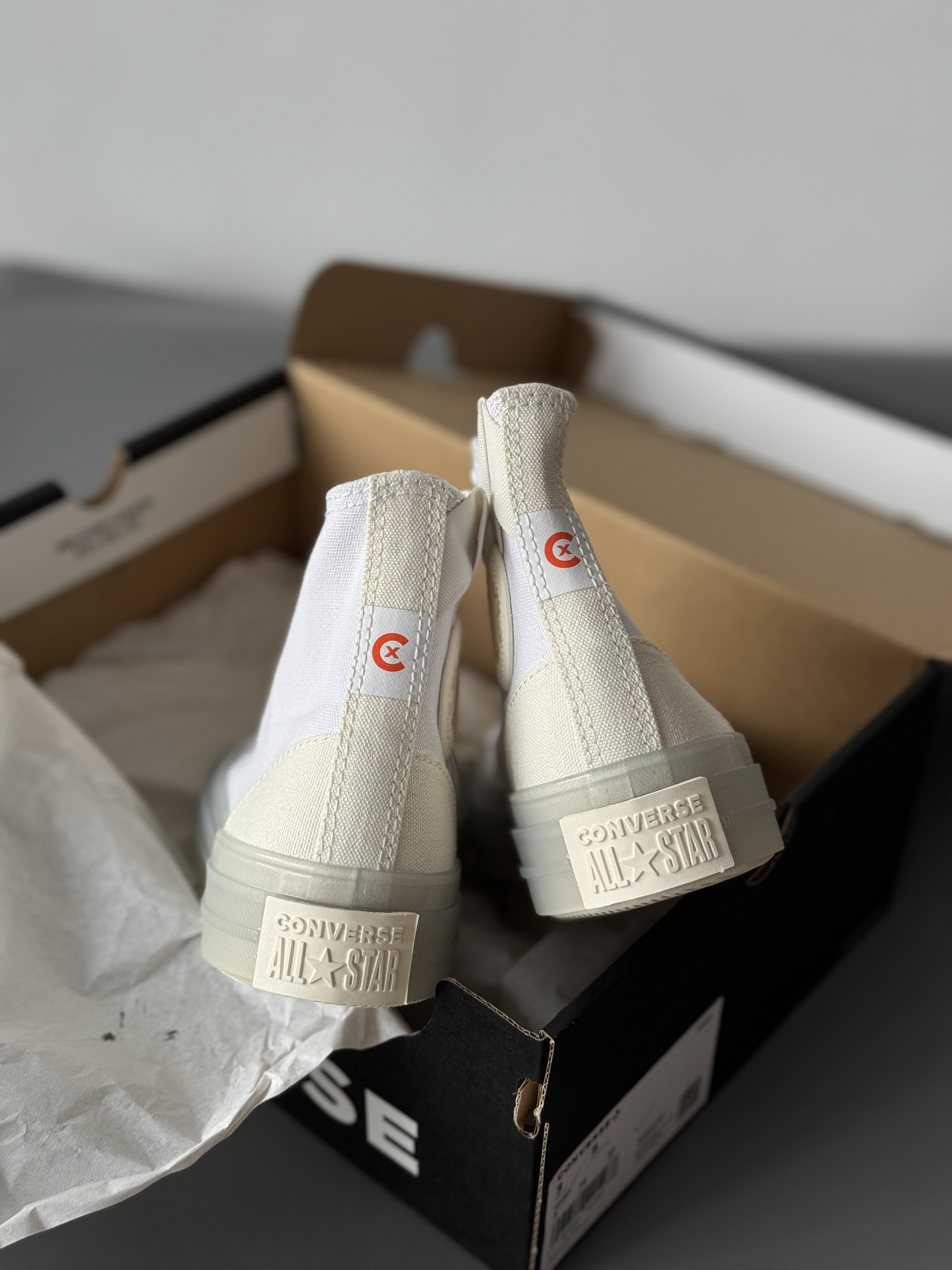 匡威allstar cx超轻果冻底灰白色帆布鞋