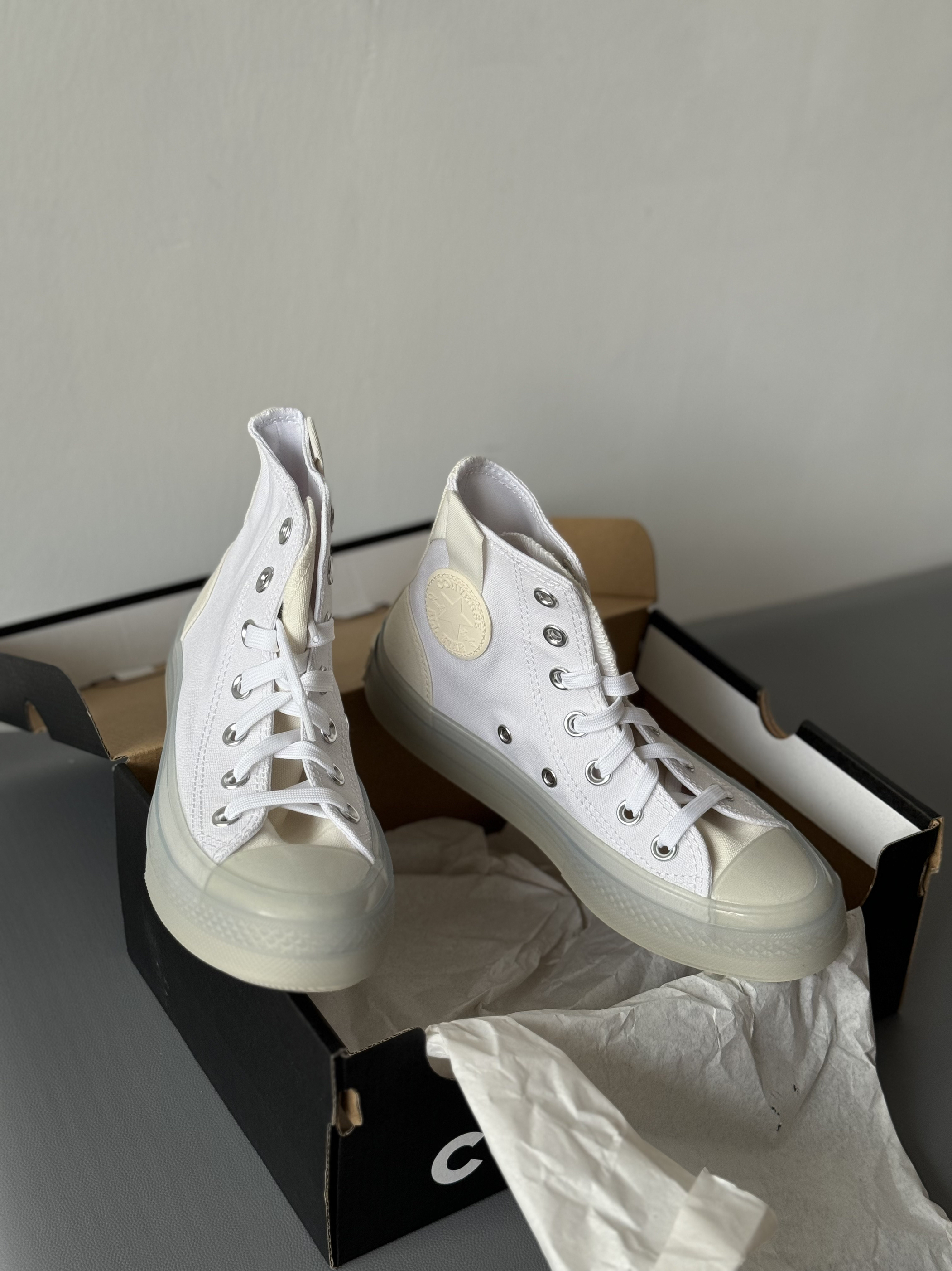 匡威allstar cx超轻果冻底灰白色帆布鞋