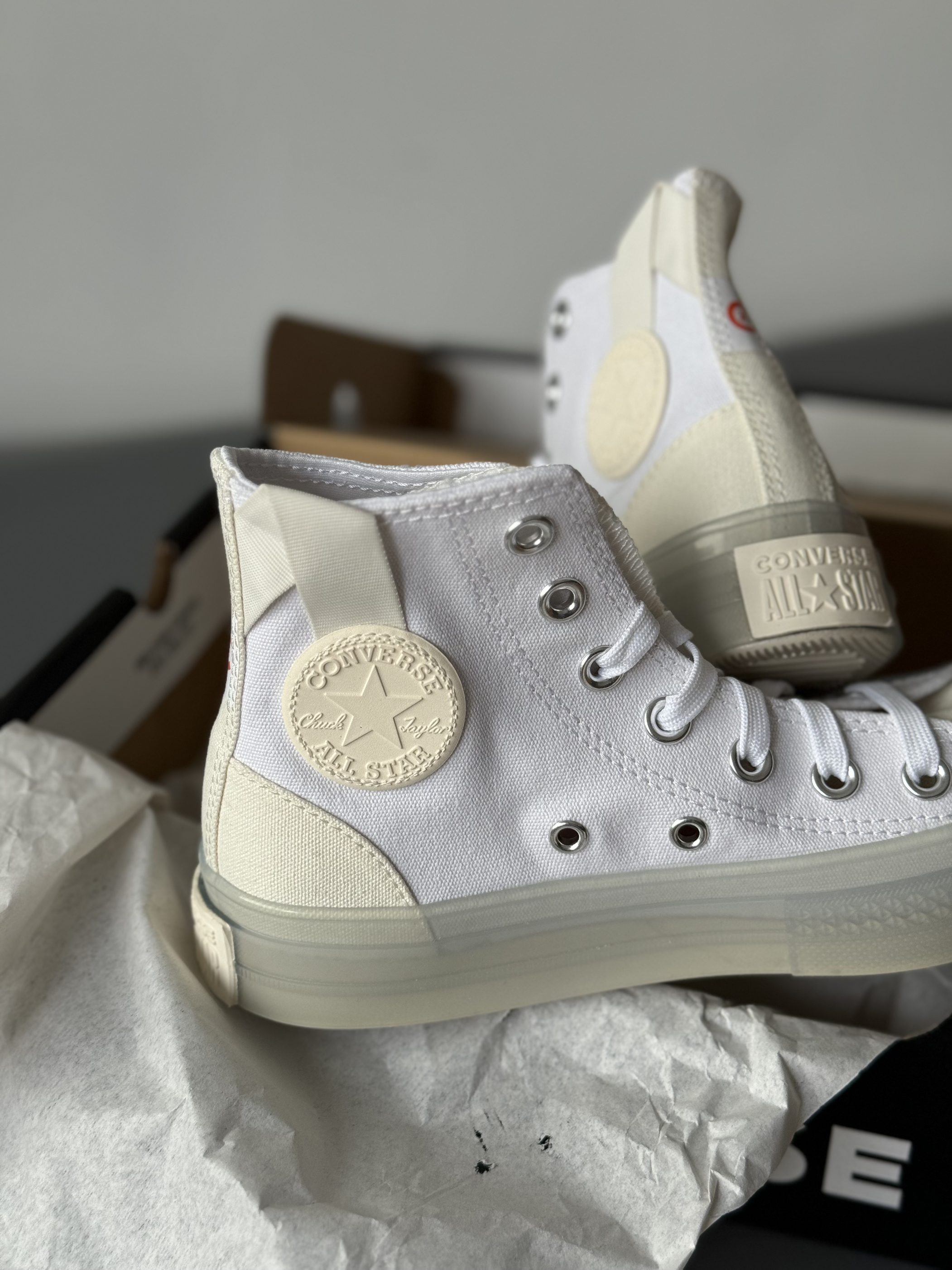 匡威allstar cx超轻果冻底灰白色帆布鞋