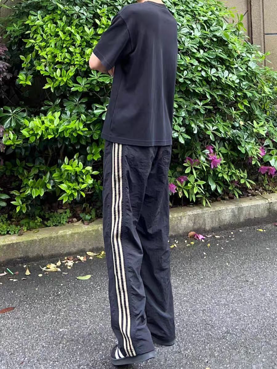 💥GTRG 拼接条纹直筒垂感阔腿美式休闲长裤💥