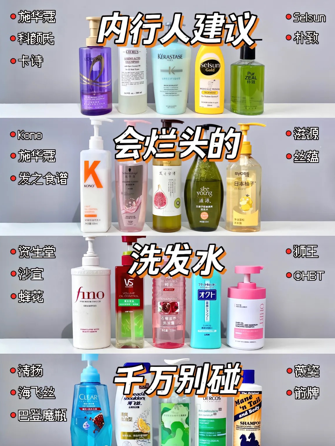 🛒好物名称：洗发水
🤔推荐理由：成分好