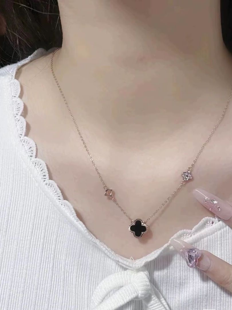 💫幸运四叶草🍀项链，中国黄金款，925银材质，超级精致可爱！