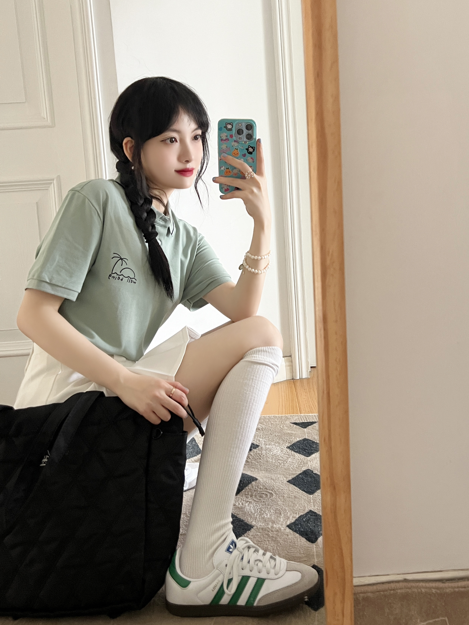 adidas girl👧🏻✖️夏天简简单单就很漂亮💚
