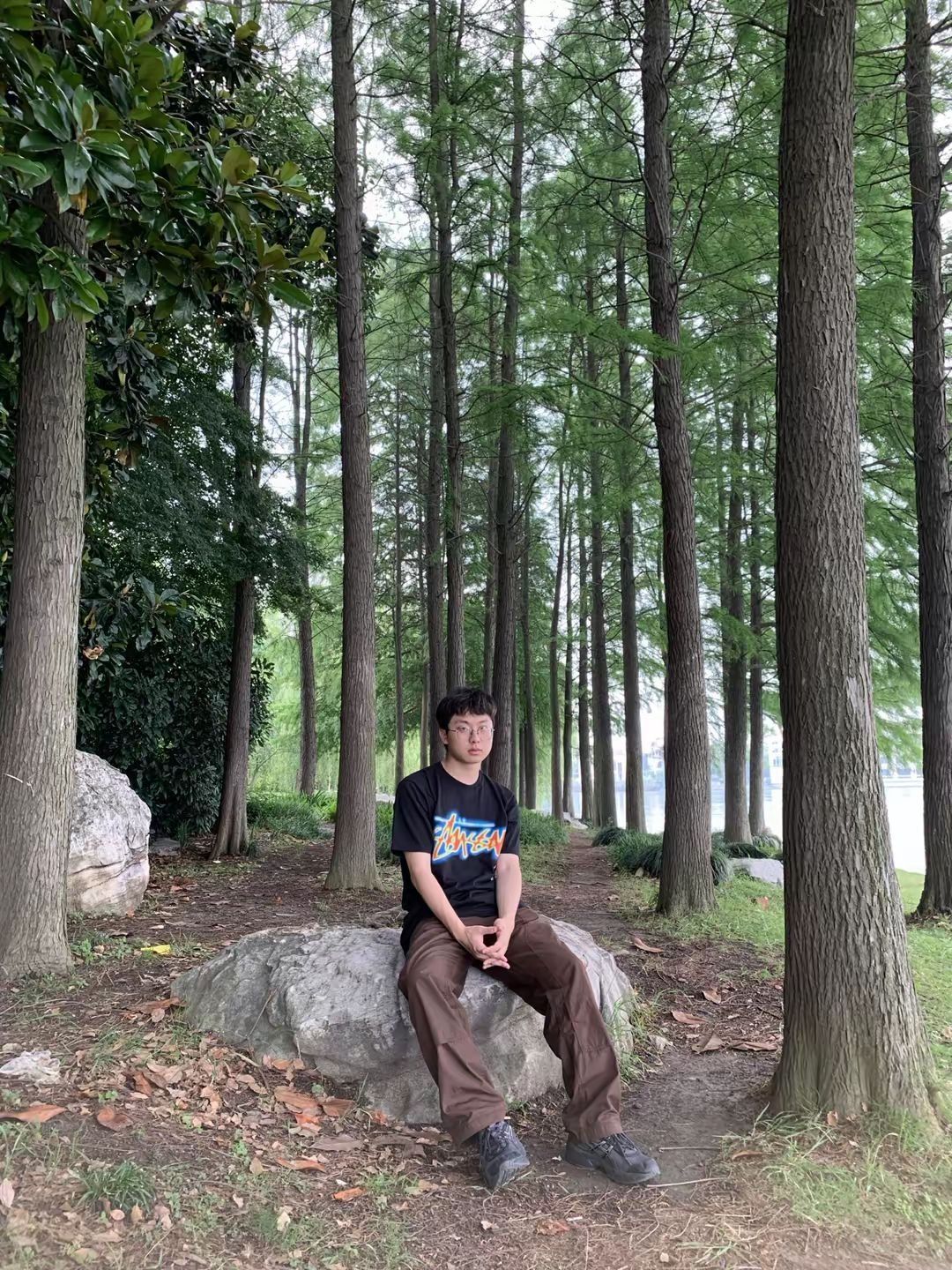 💥Stussy字母彩印罗纹领口热成像棉质圆领短袖T恤👕