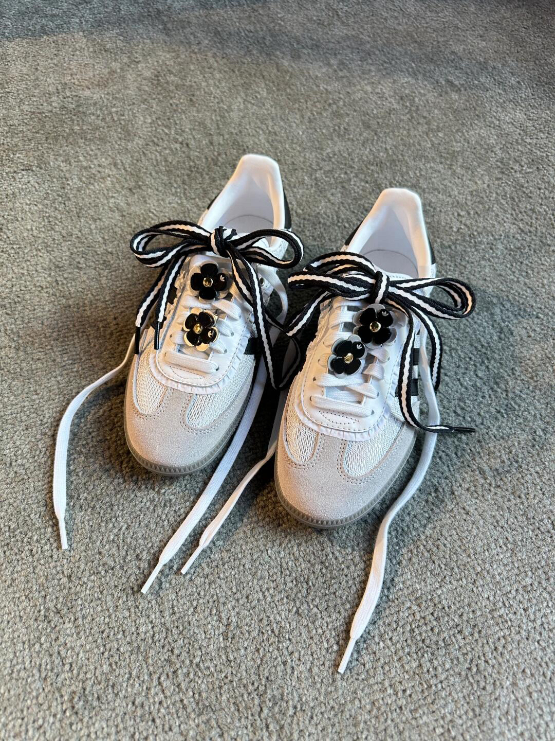 Adidas samba蕾丝&银色风