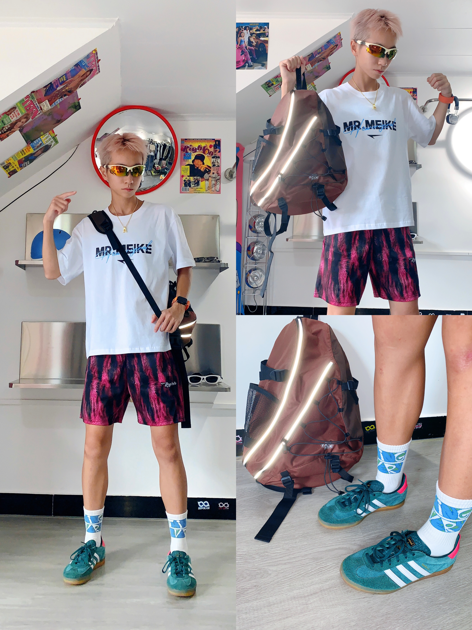 夏日清爽感穿搭｜美式复古ootd