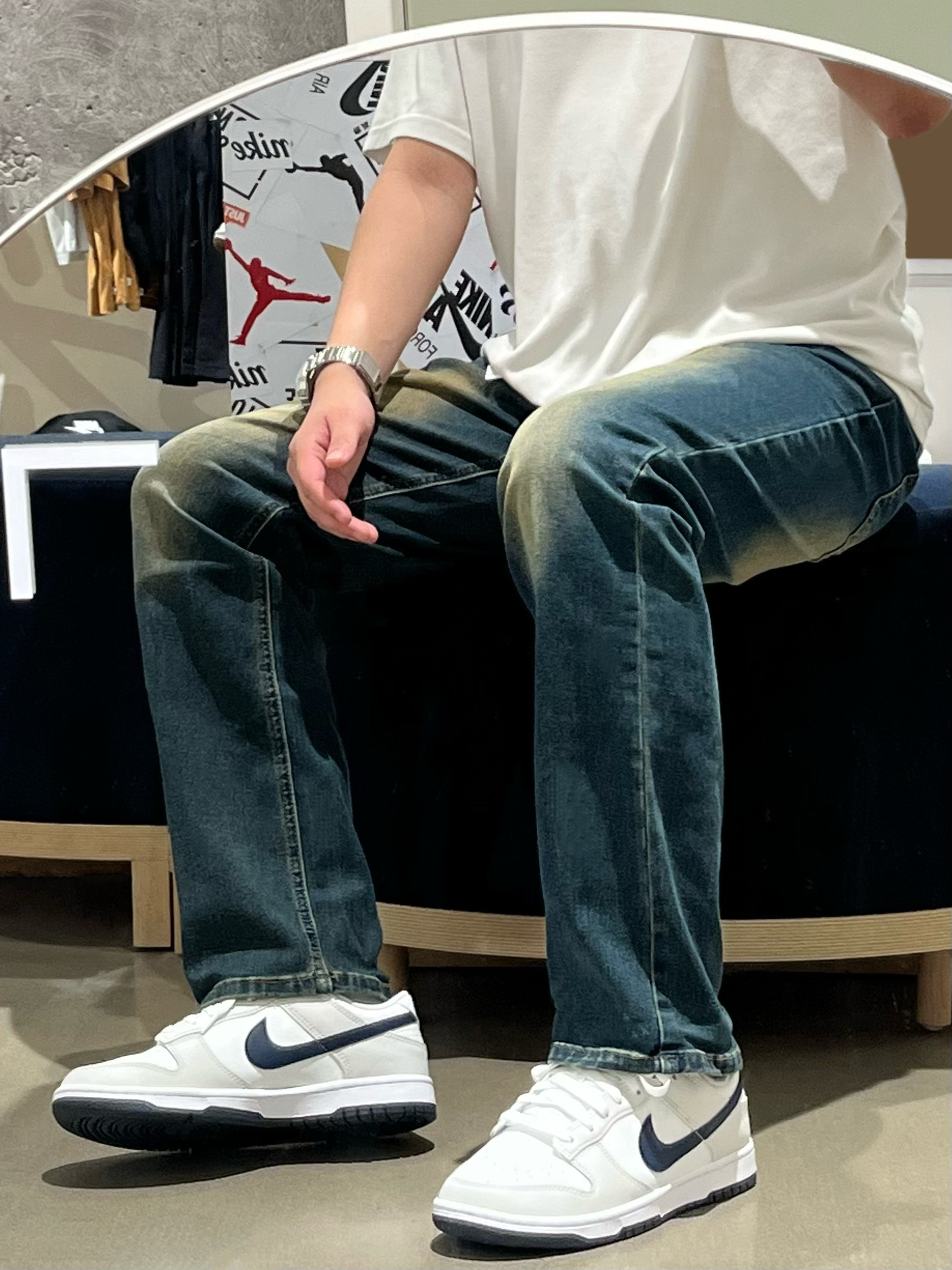 复古牛仔裤休闲穿搭👖