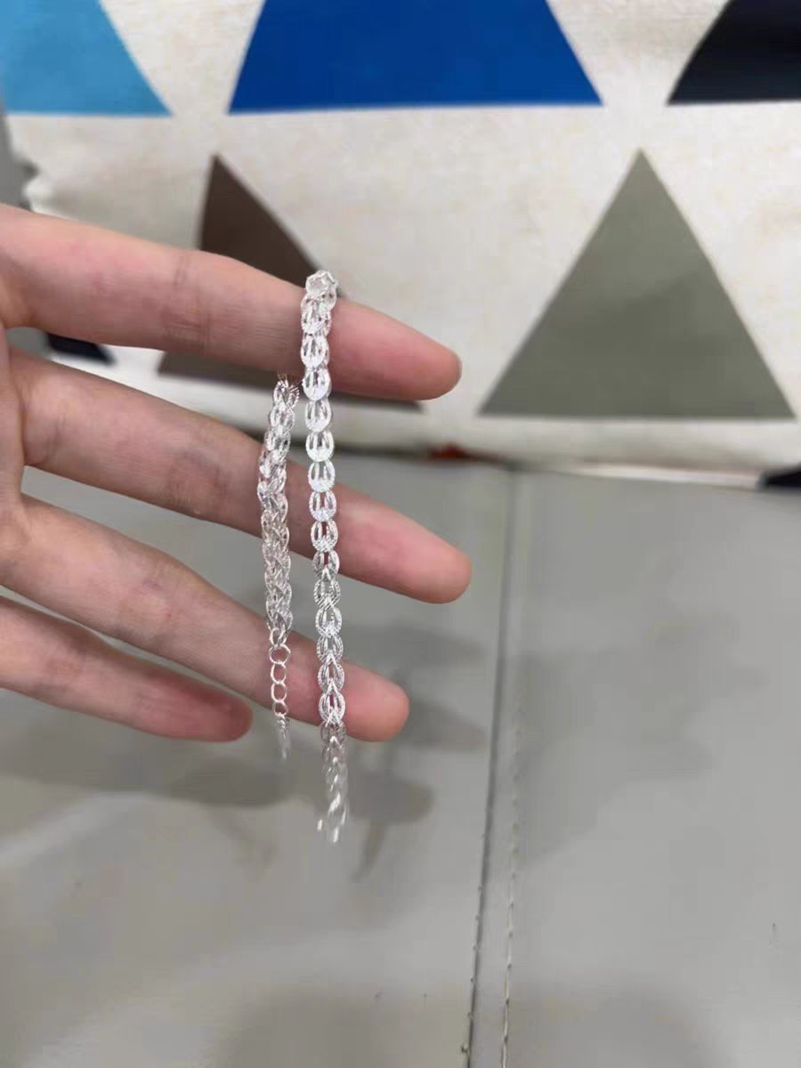🌟💫绝美中国黄金 999纯银凤尾手链，闪亮到不行！✨🌟