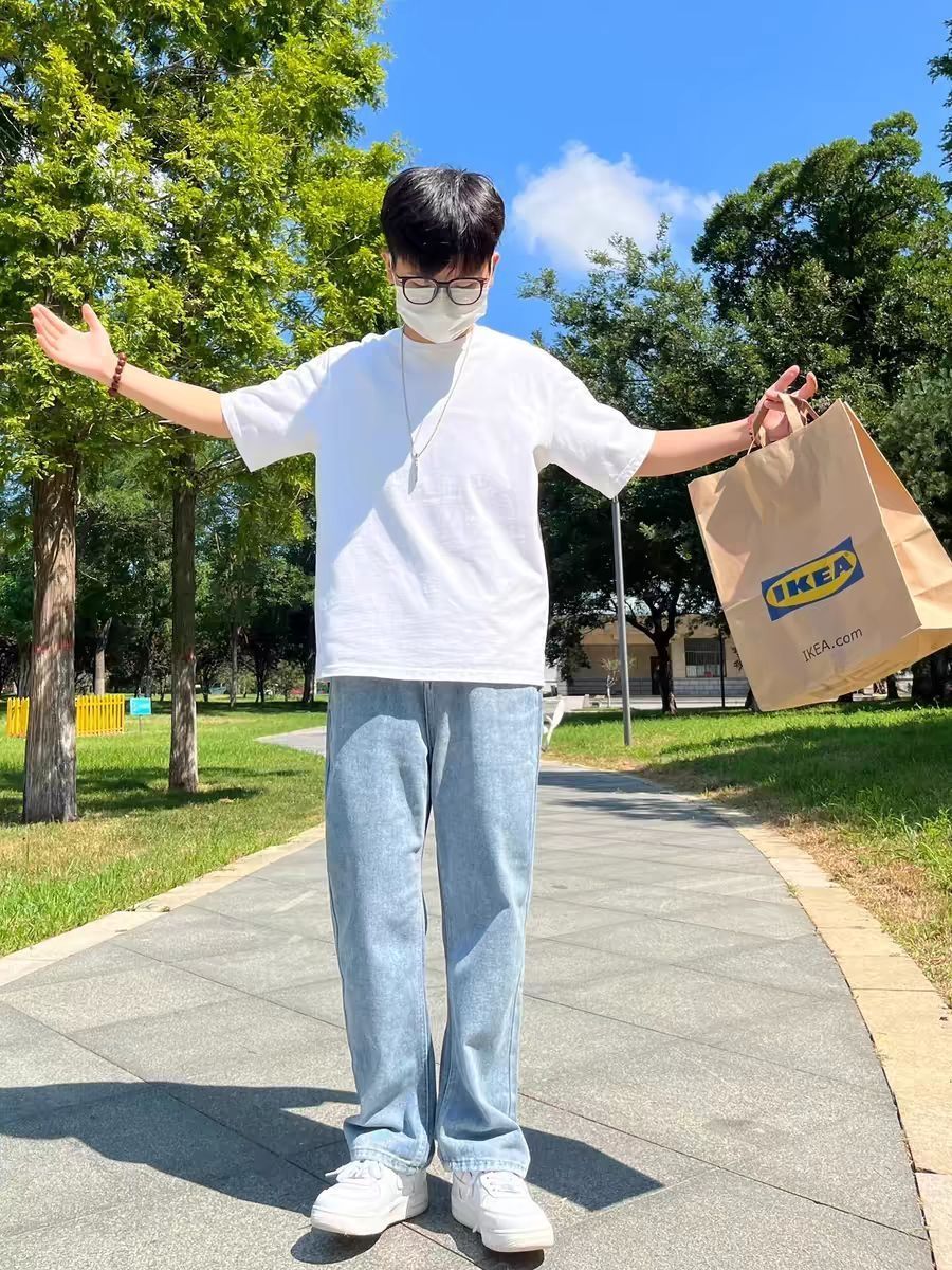 🔥GENIO LAMODE 透气耐磨直筒垂感牛仔裤👖