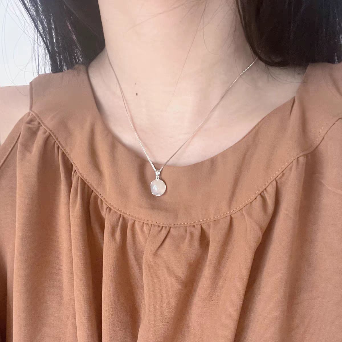 🌸【超级种草】中国黄金 冰荔枝玉髓925银项链💎
