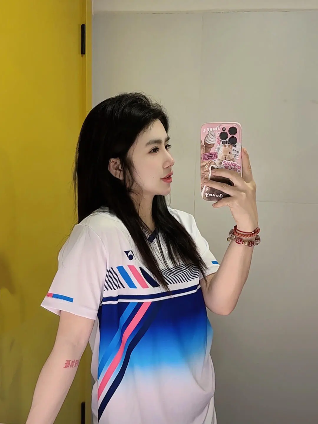 YONEX|这套超显瘦的好吧⚪️🔵⚪️