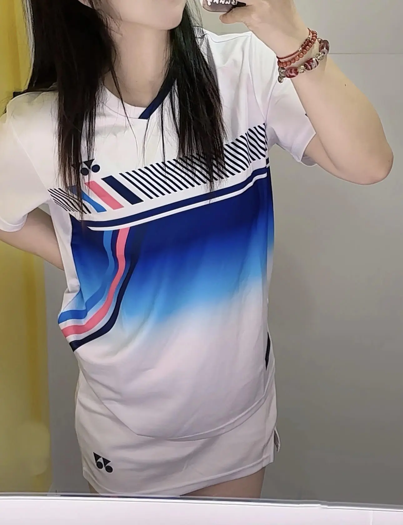 YONEX|这套超显瘦的好吧⚪️🔵⚪️