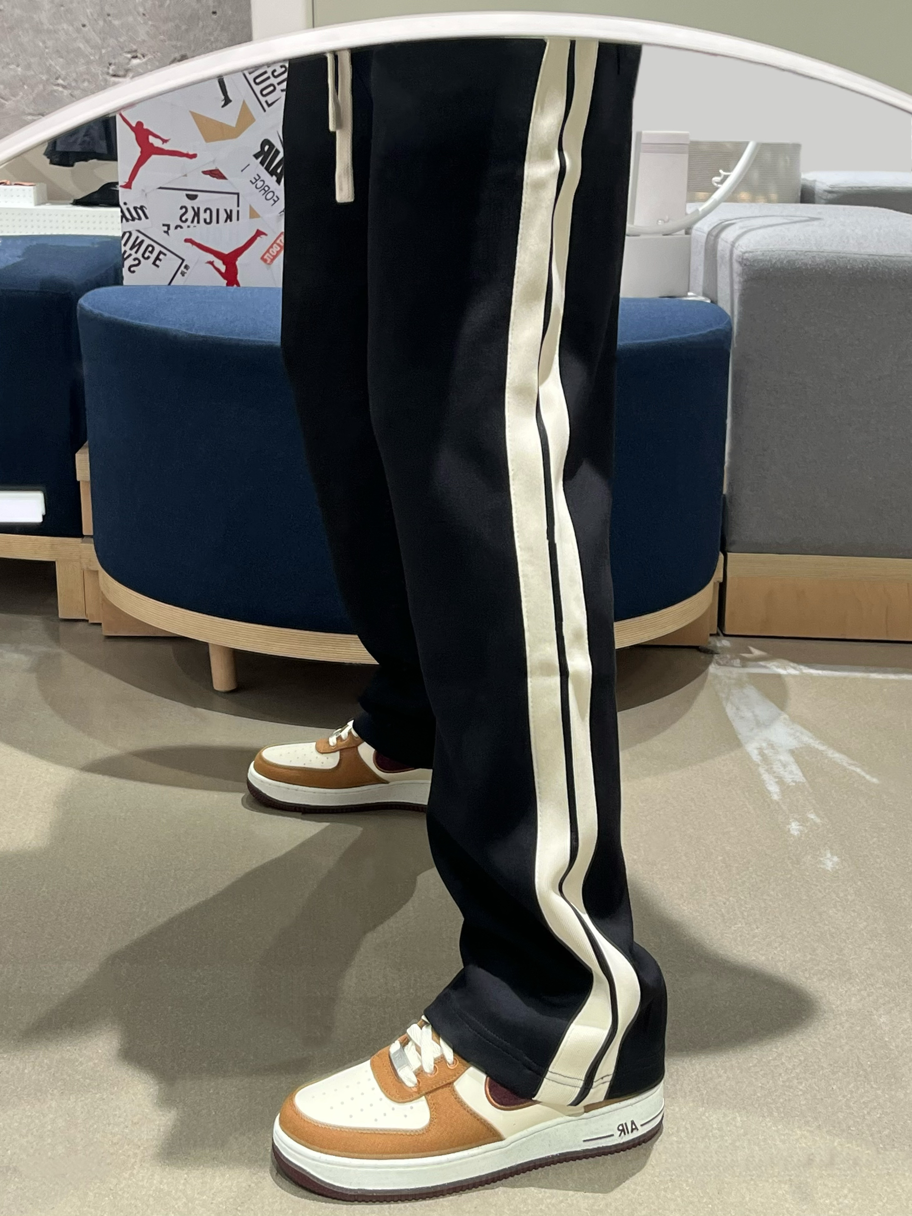 复古条纹裤真的帅😎