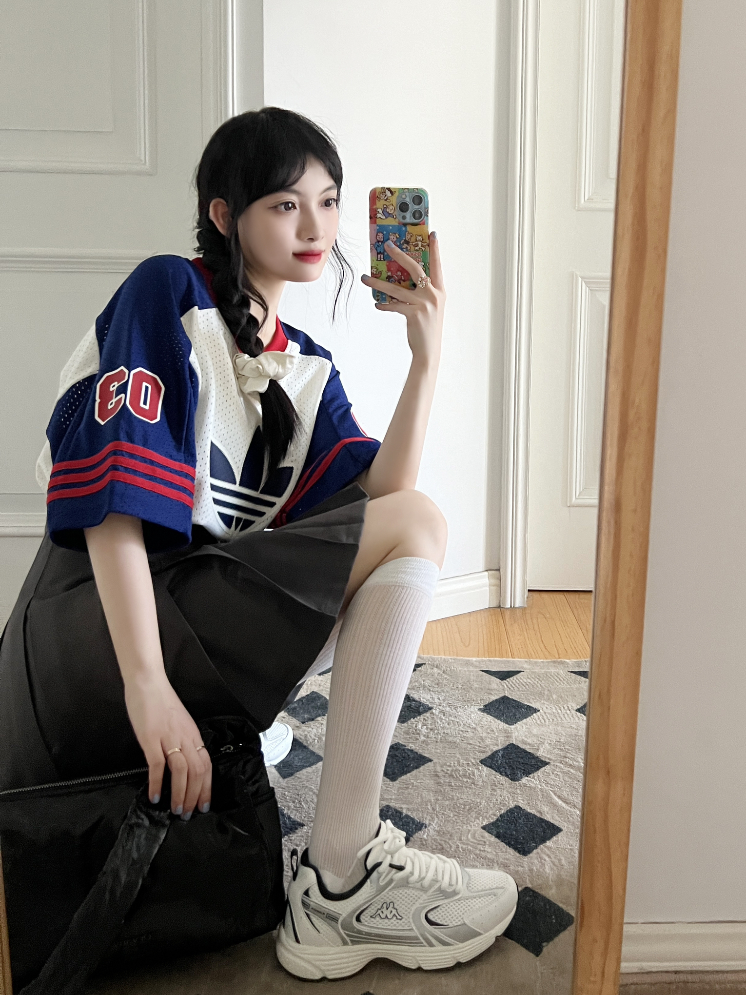 adidas girl👧🏻✖️开学穿球衣好帅啊🕶️