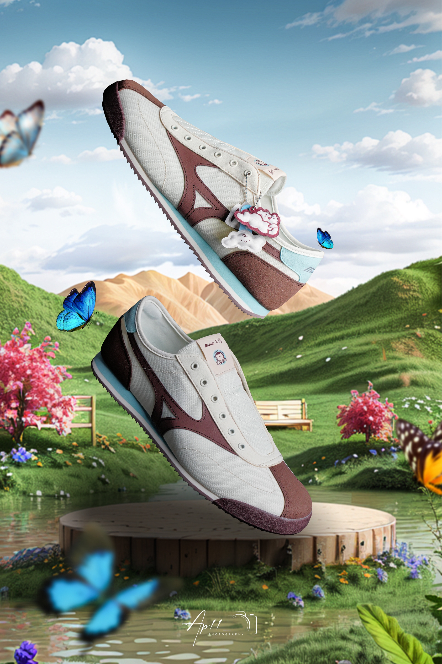 以澳白咖啡为灵感联名设计的美津浓也太适合夏季啦！