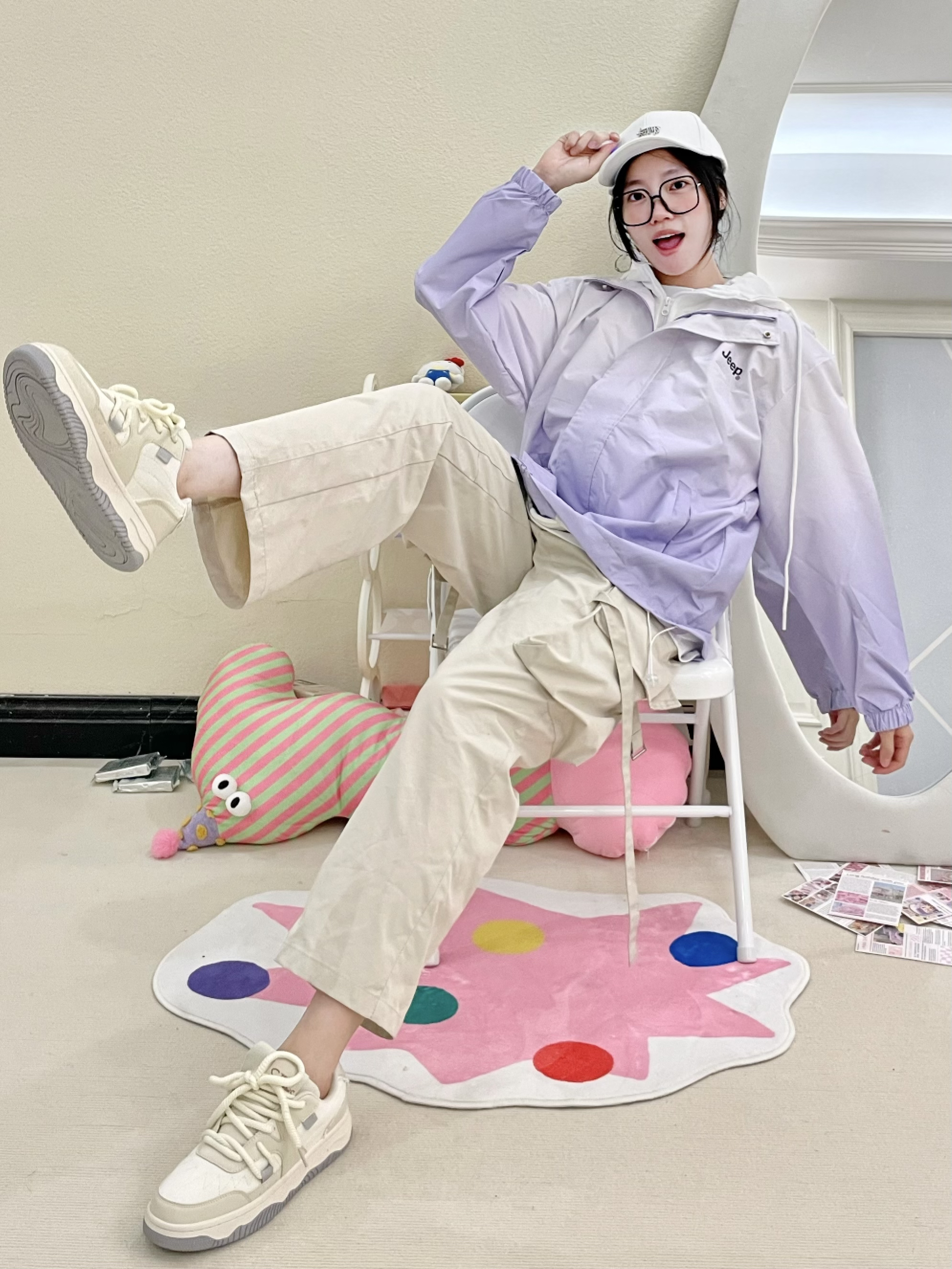 女大学生OOTD｜谁懂紫色渐变的甜酷感
