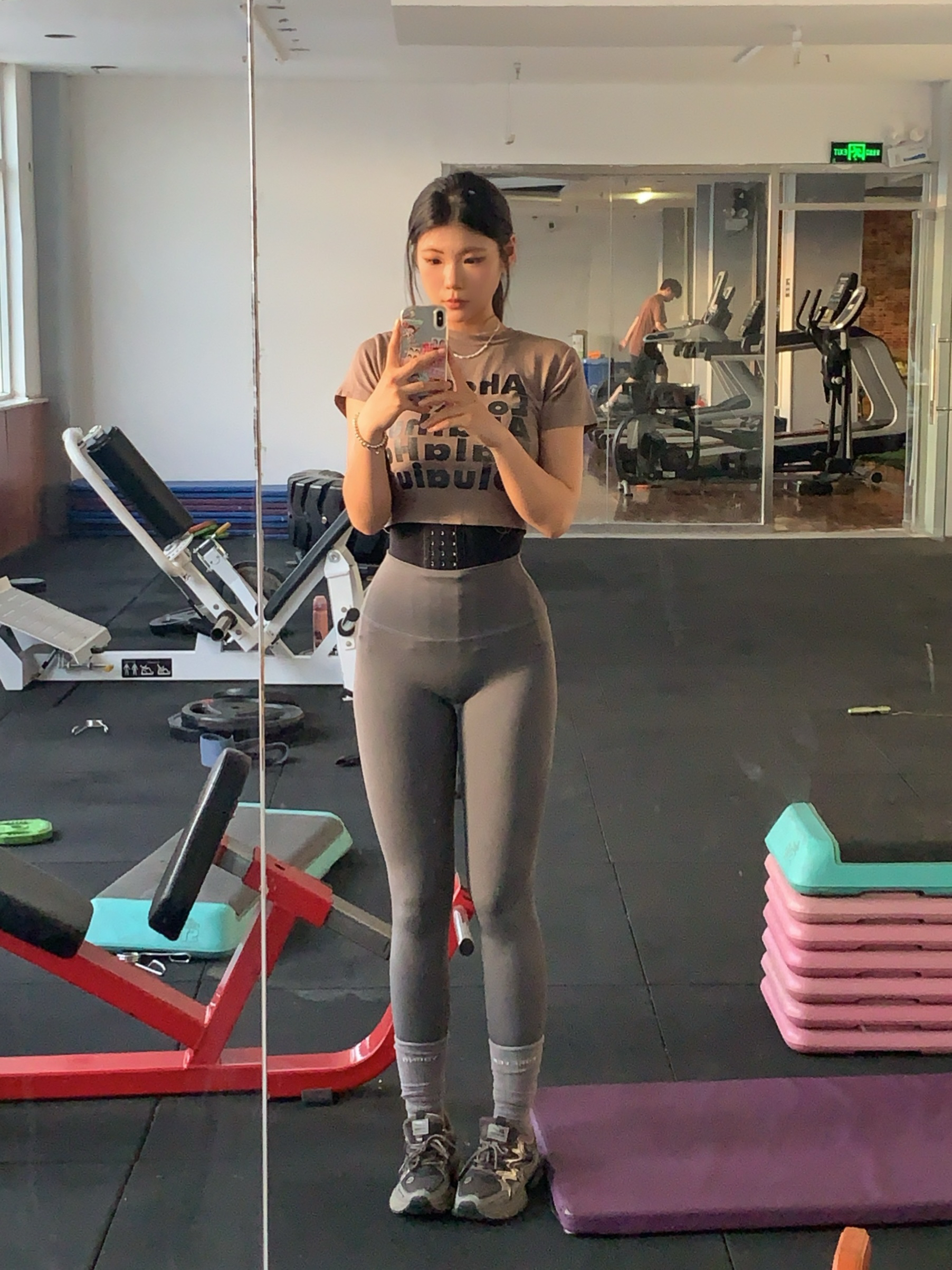 165|55kg微胖女孩👧健身🏋️撸铁穿搭来喽