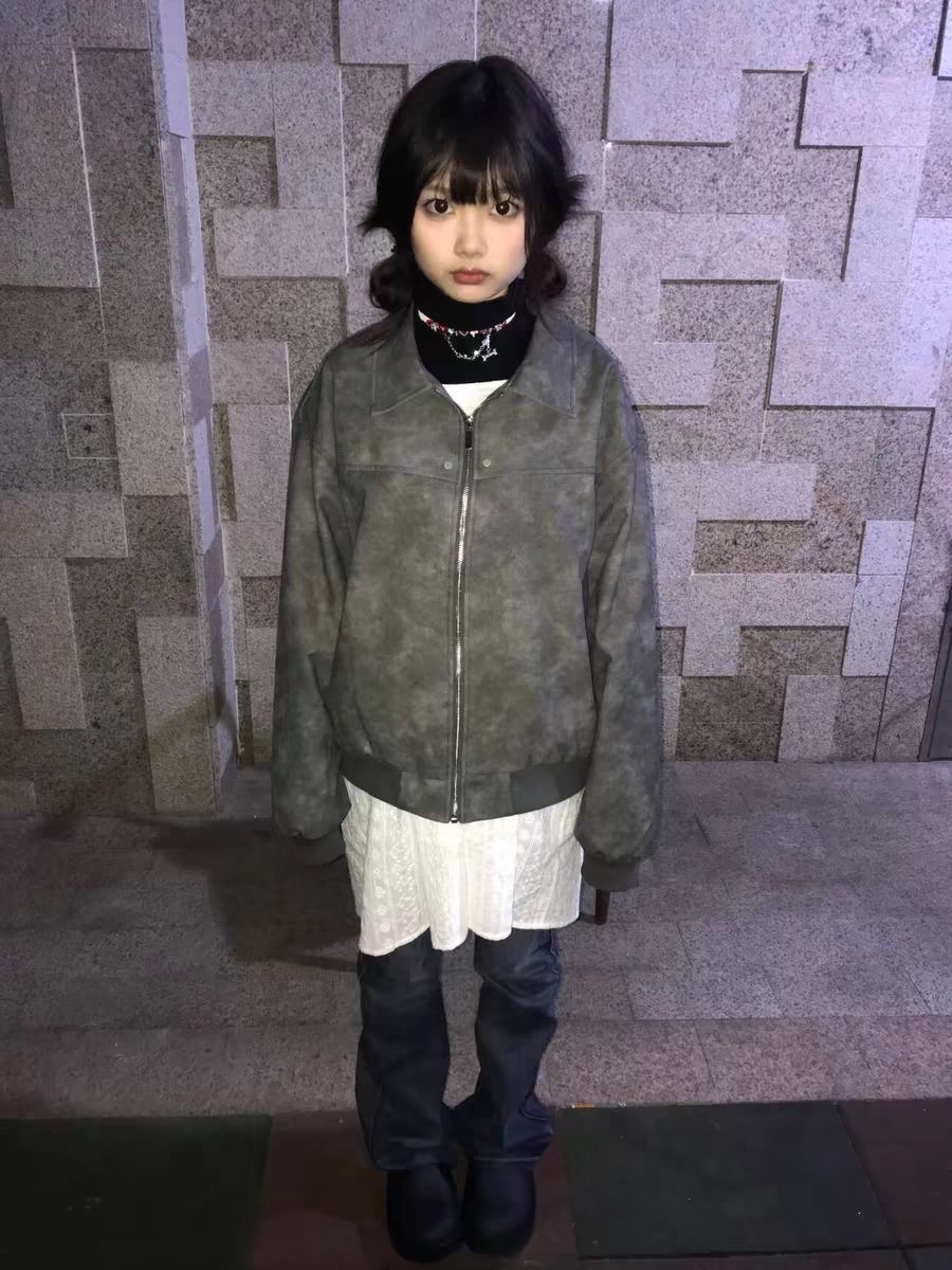 💥美式cleanfit复古翻领皮衣大赏！😍