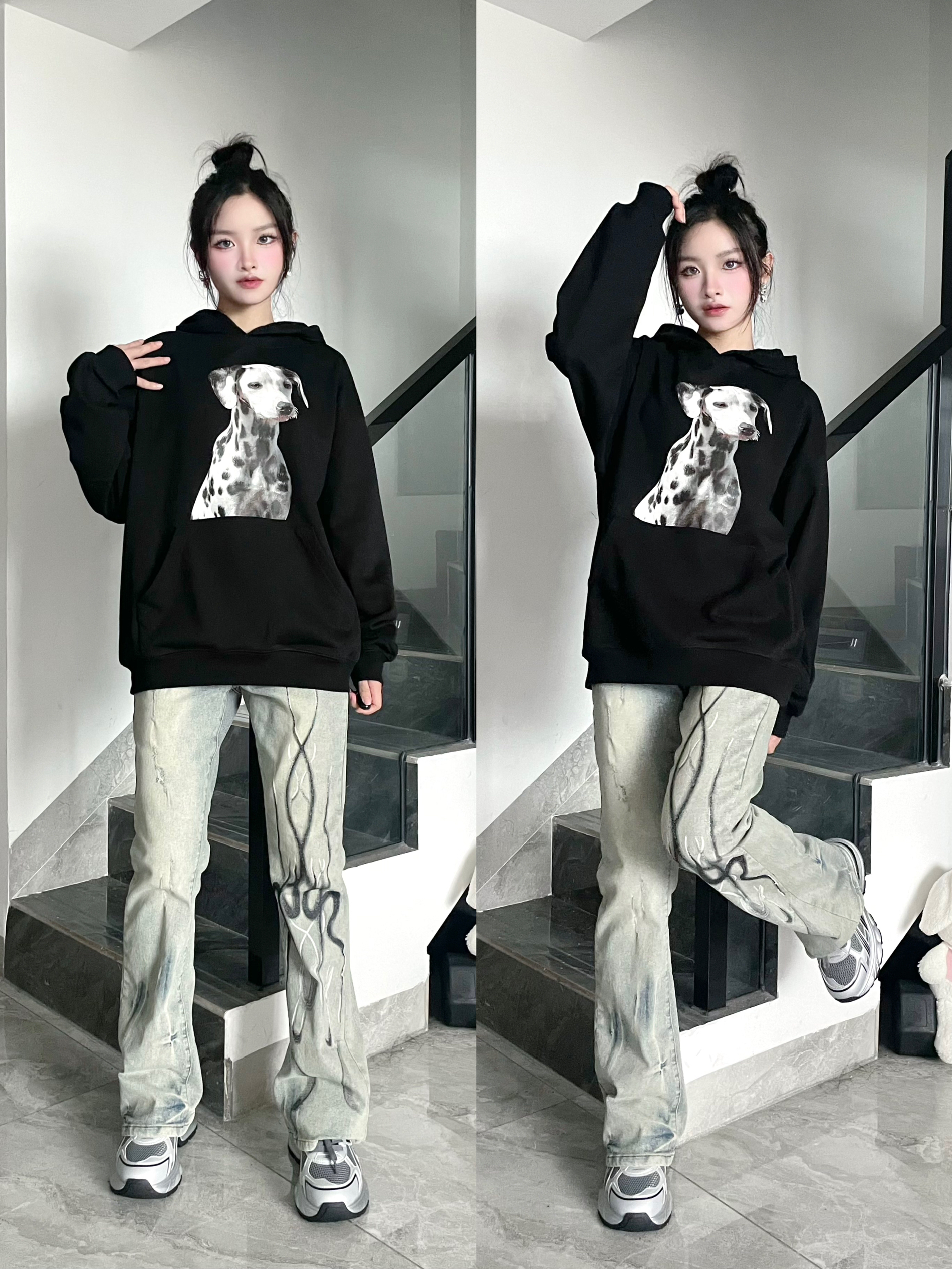 美潮卫衣Look👽把我的爱狗穿出门遛遛……