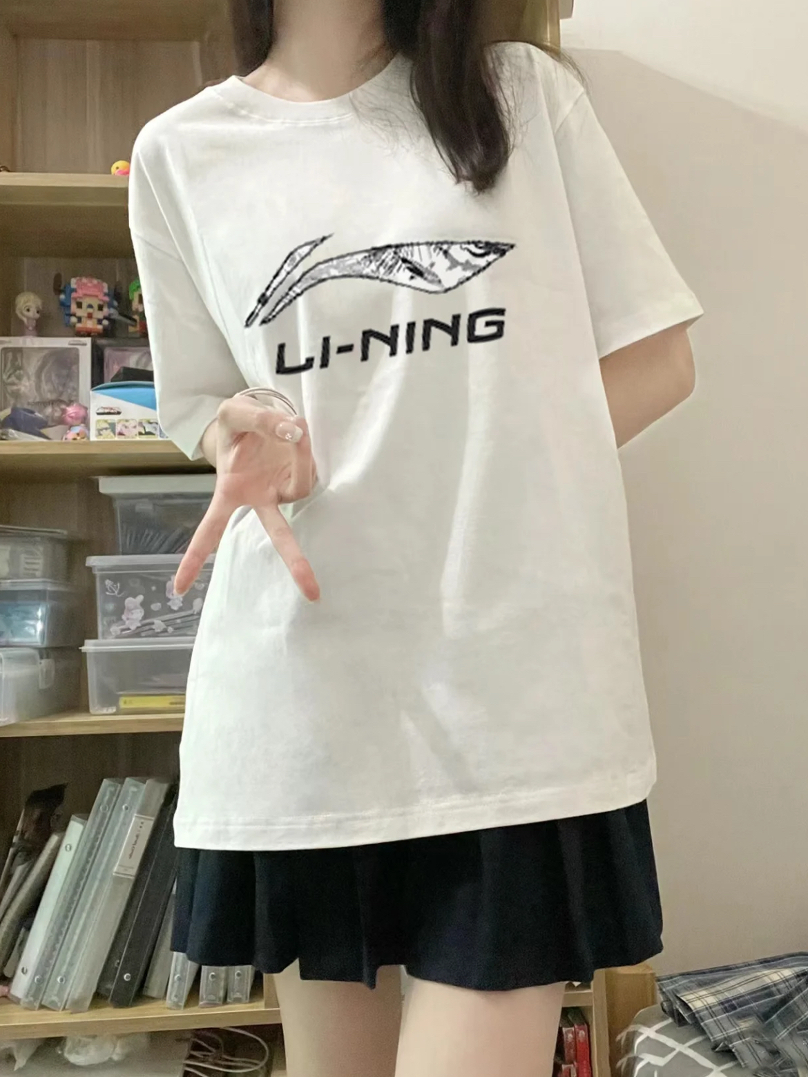 Li Ning 简单百搭的白色T恤天花板