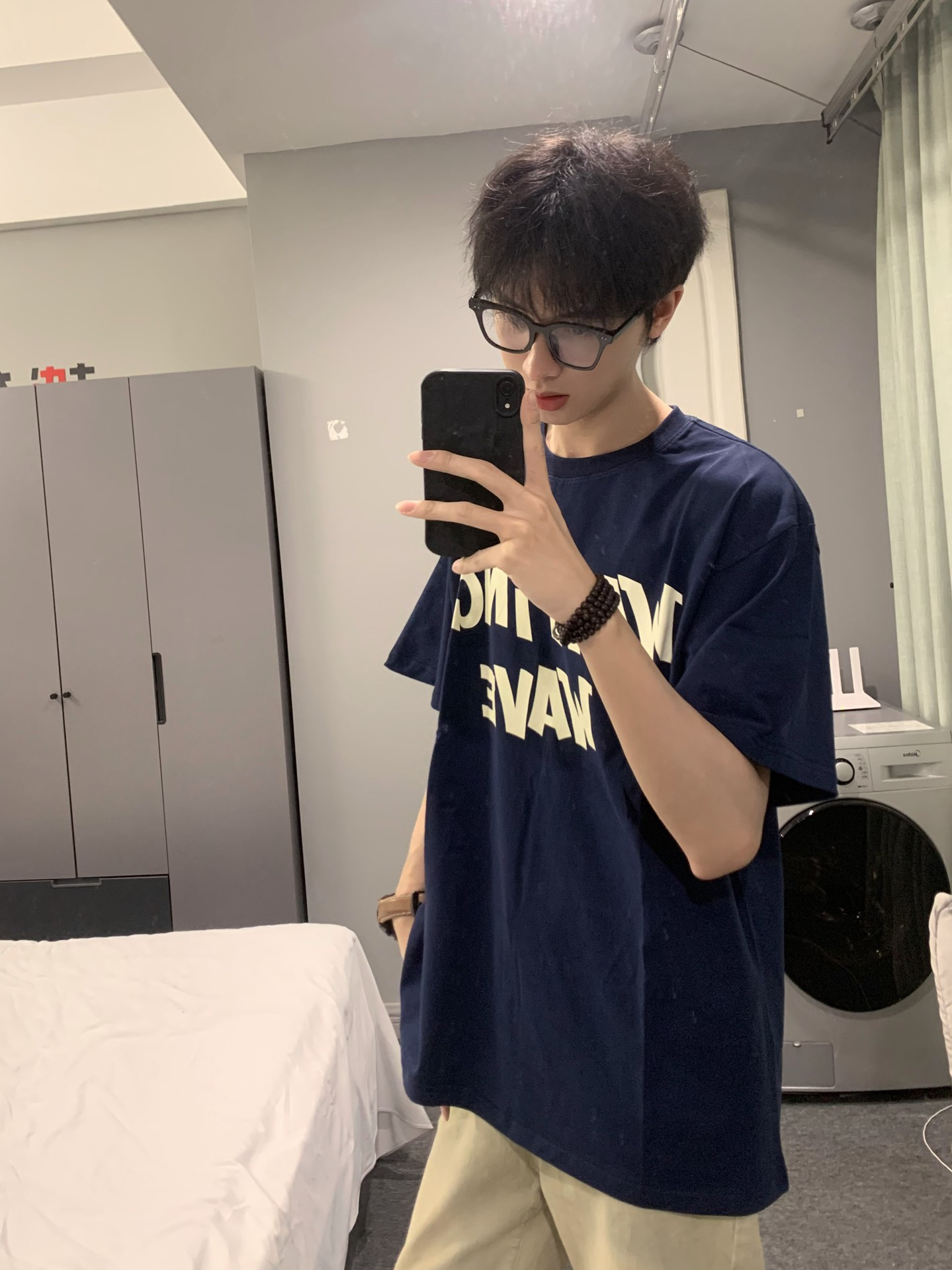男生早秋OOTD#潮流高街风#美式高街氛围感裤子