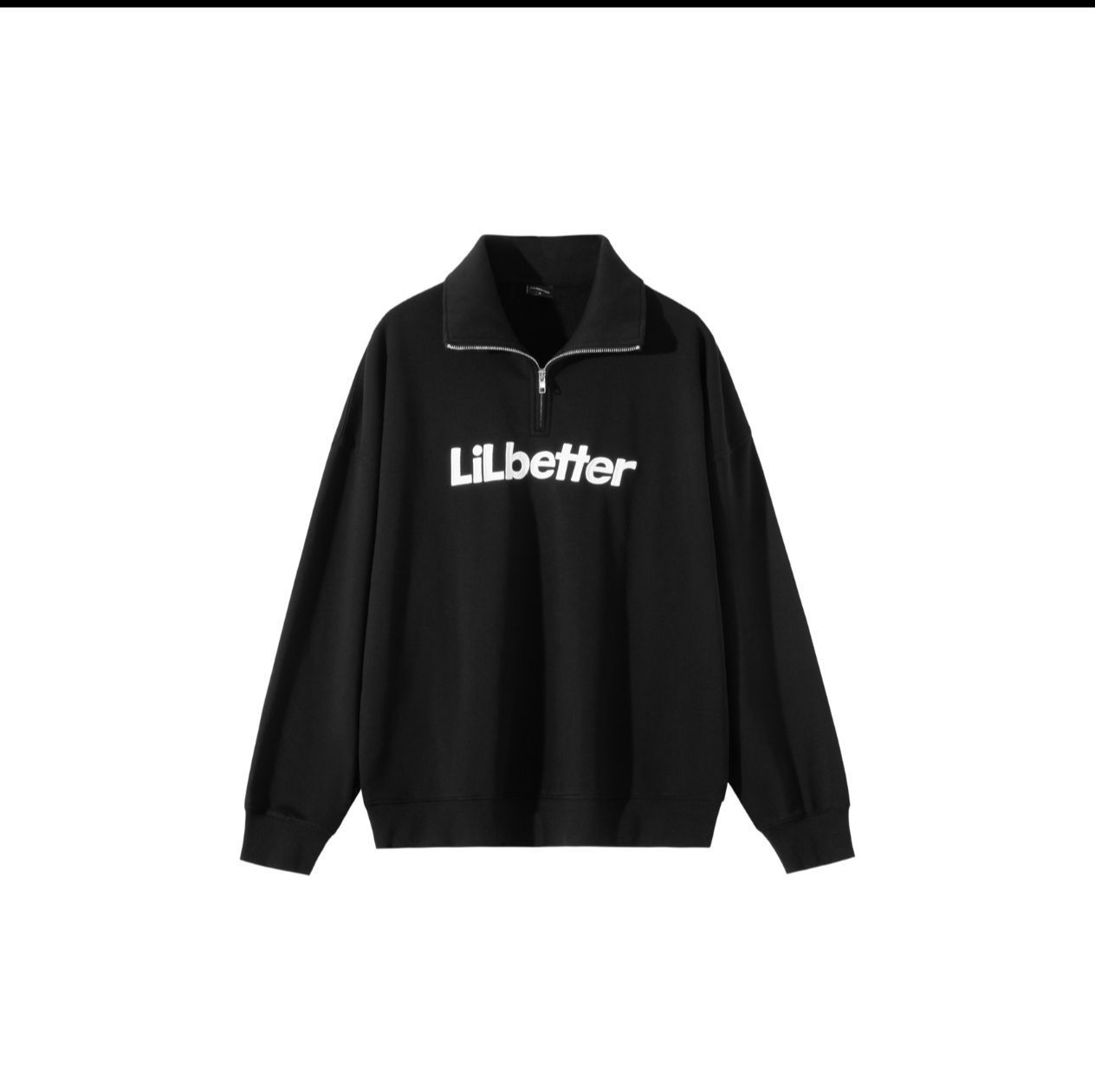 lilbetter 主线系列 Polo领美式半拉链外套宽松落肩套头翻领长袖卫衣 男女同款