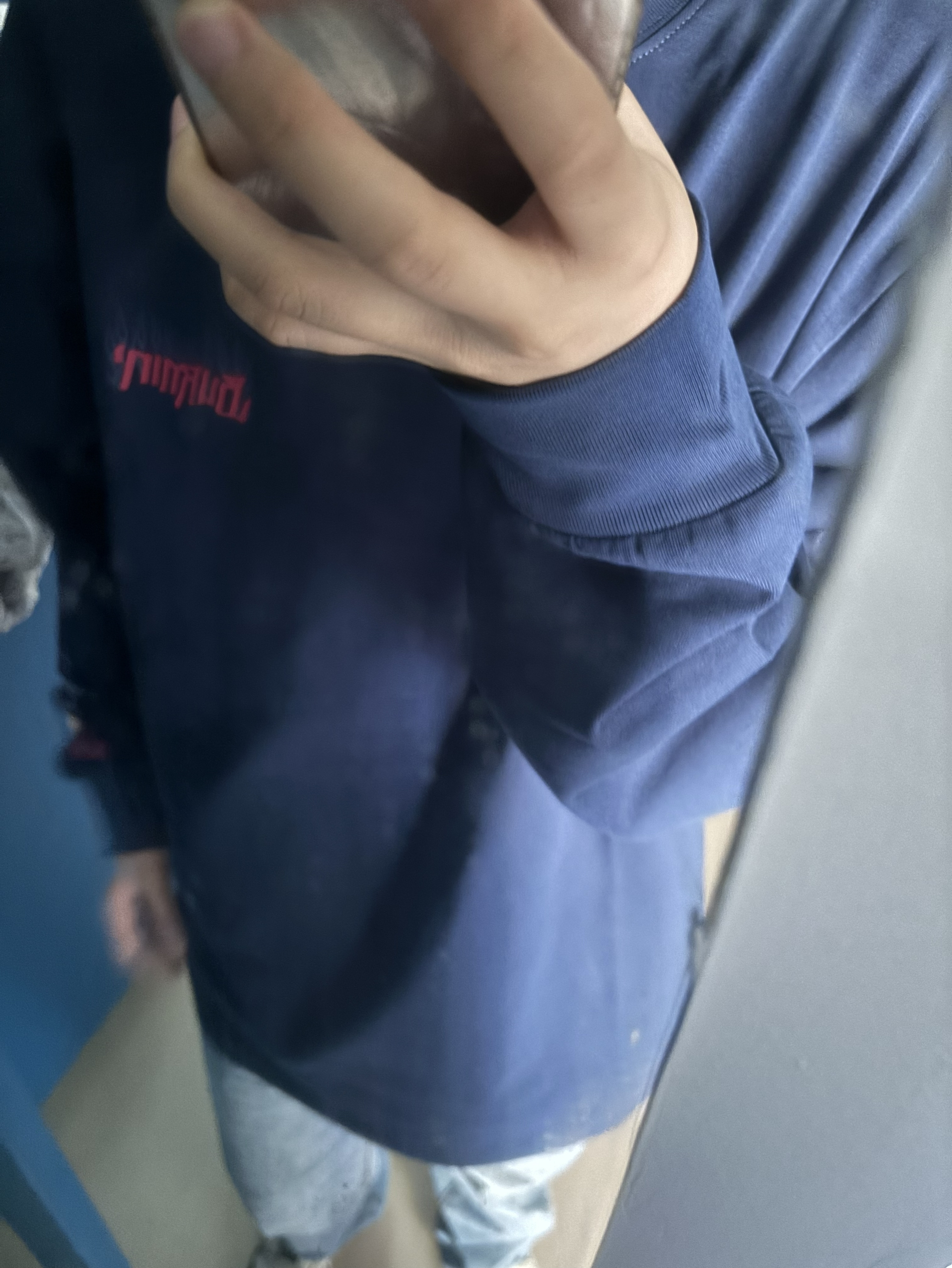 这件藏青色长袖真的太帅了